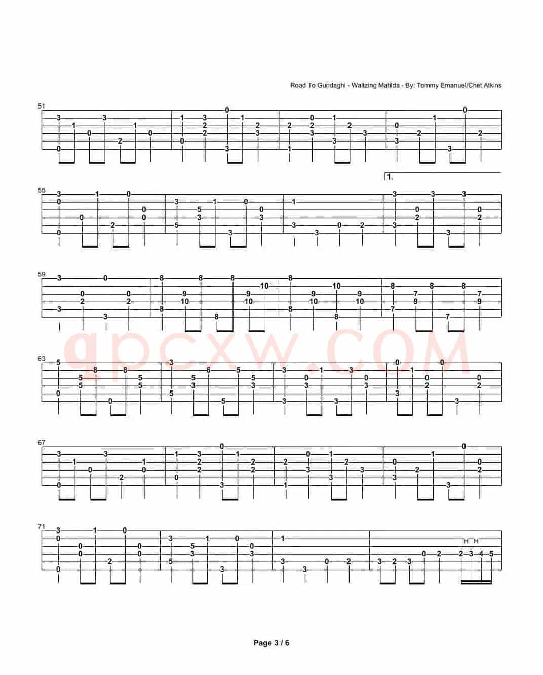 tommy emmanuel： road to gundaghi waltzing matilda（指弹吉它）