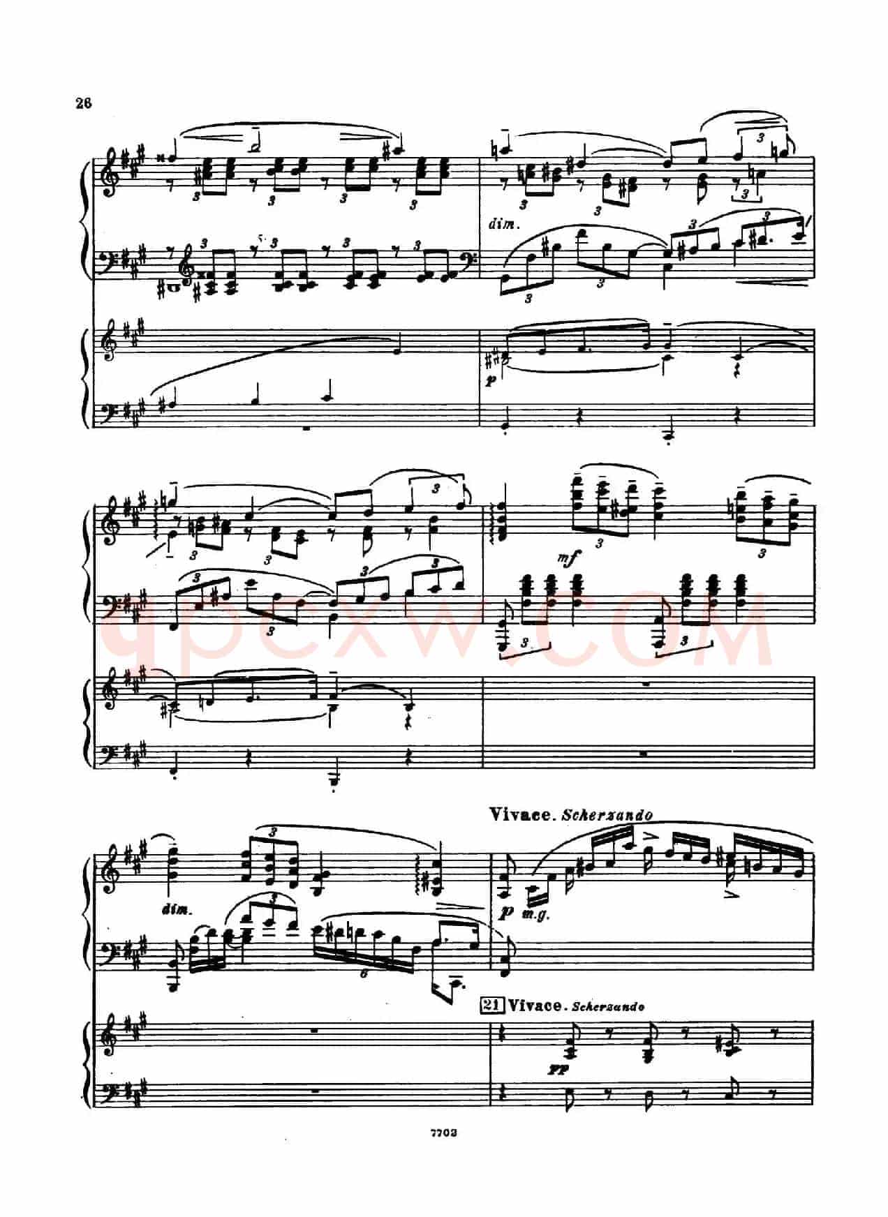 升f小调第一钢琴协奏曲 Op.1(双钢琴版)