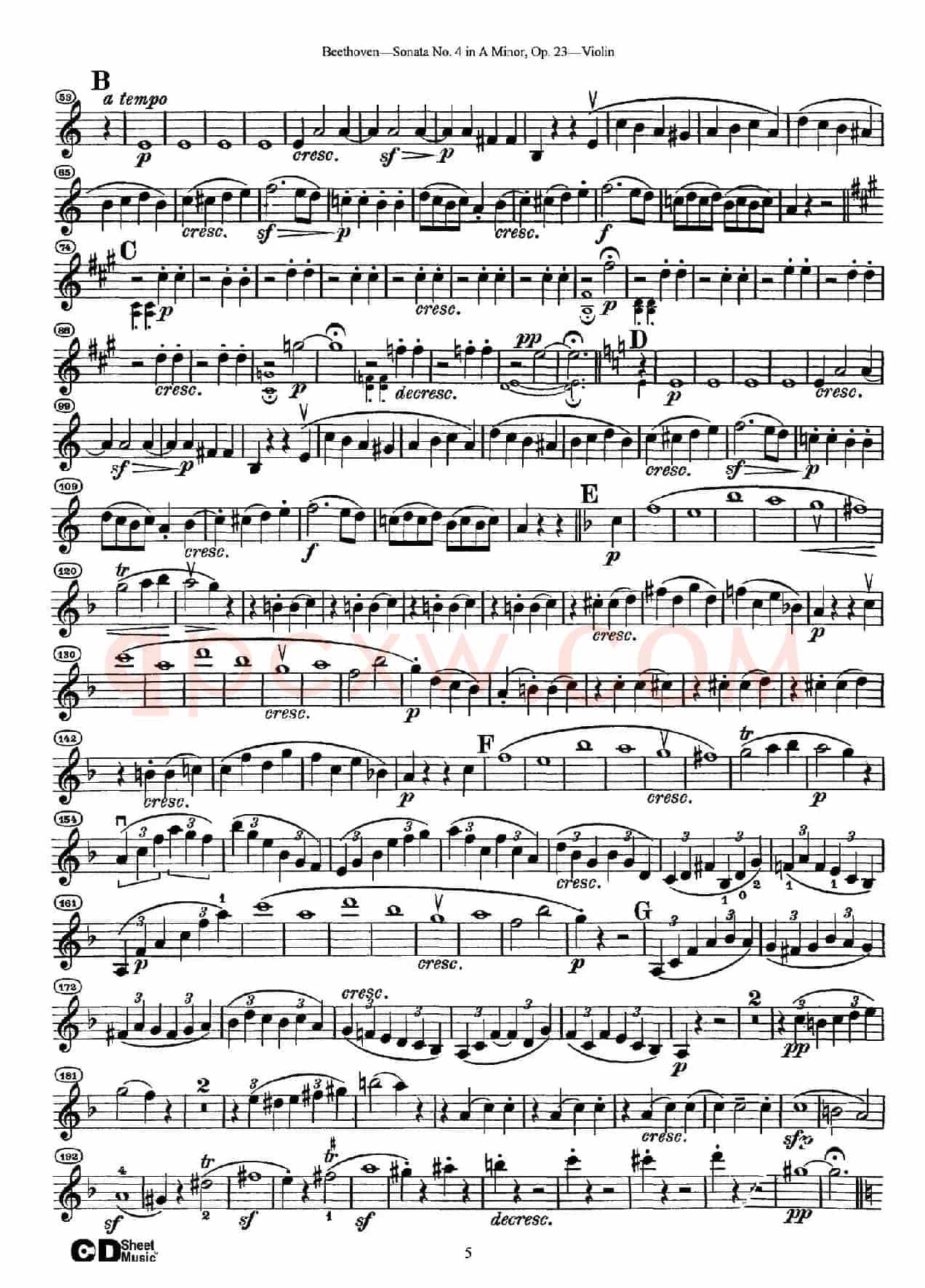 A小调第四小提琴奏鸣曲（Sonata No.4 in A Minor Op.23）