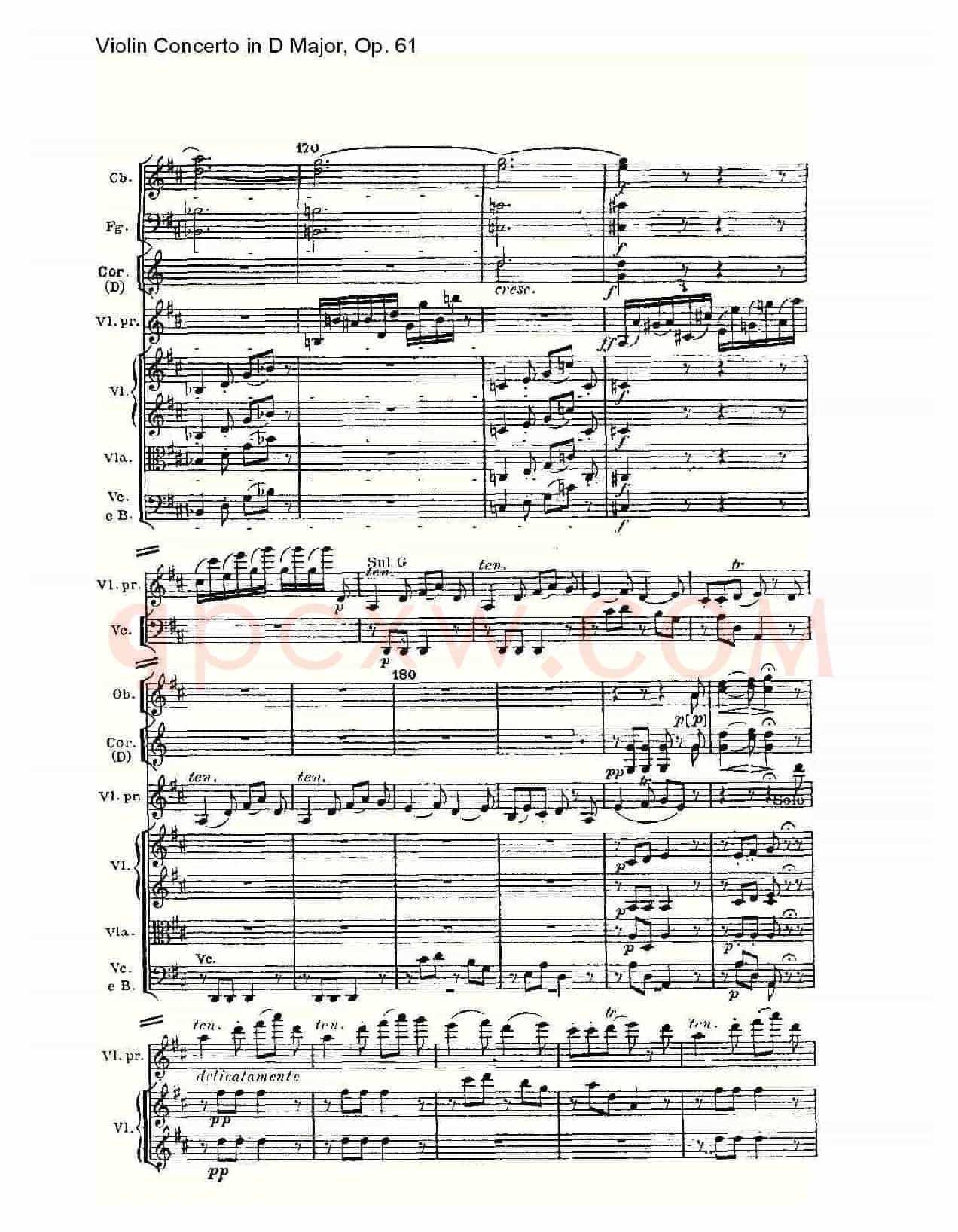 D大调小提琴协奏曲 Op.61第三乐章