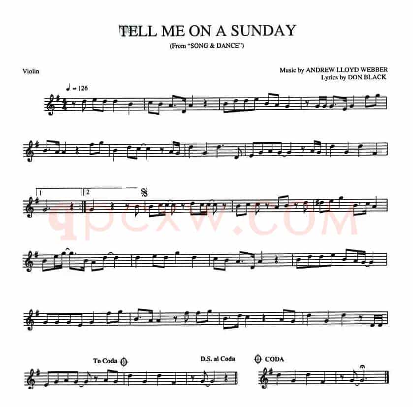 TELL ME ON A SUNDAY