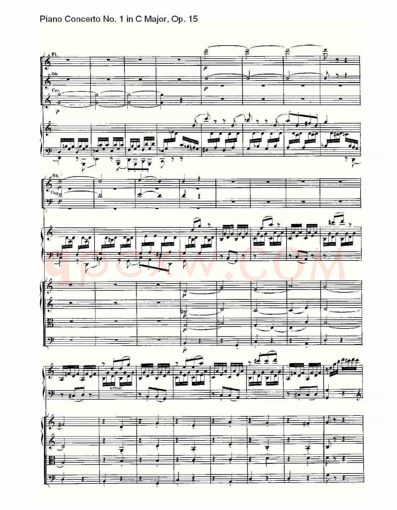C大调钢琴第一协奏曲 Op.15 第三乐章