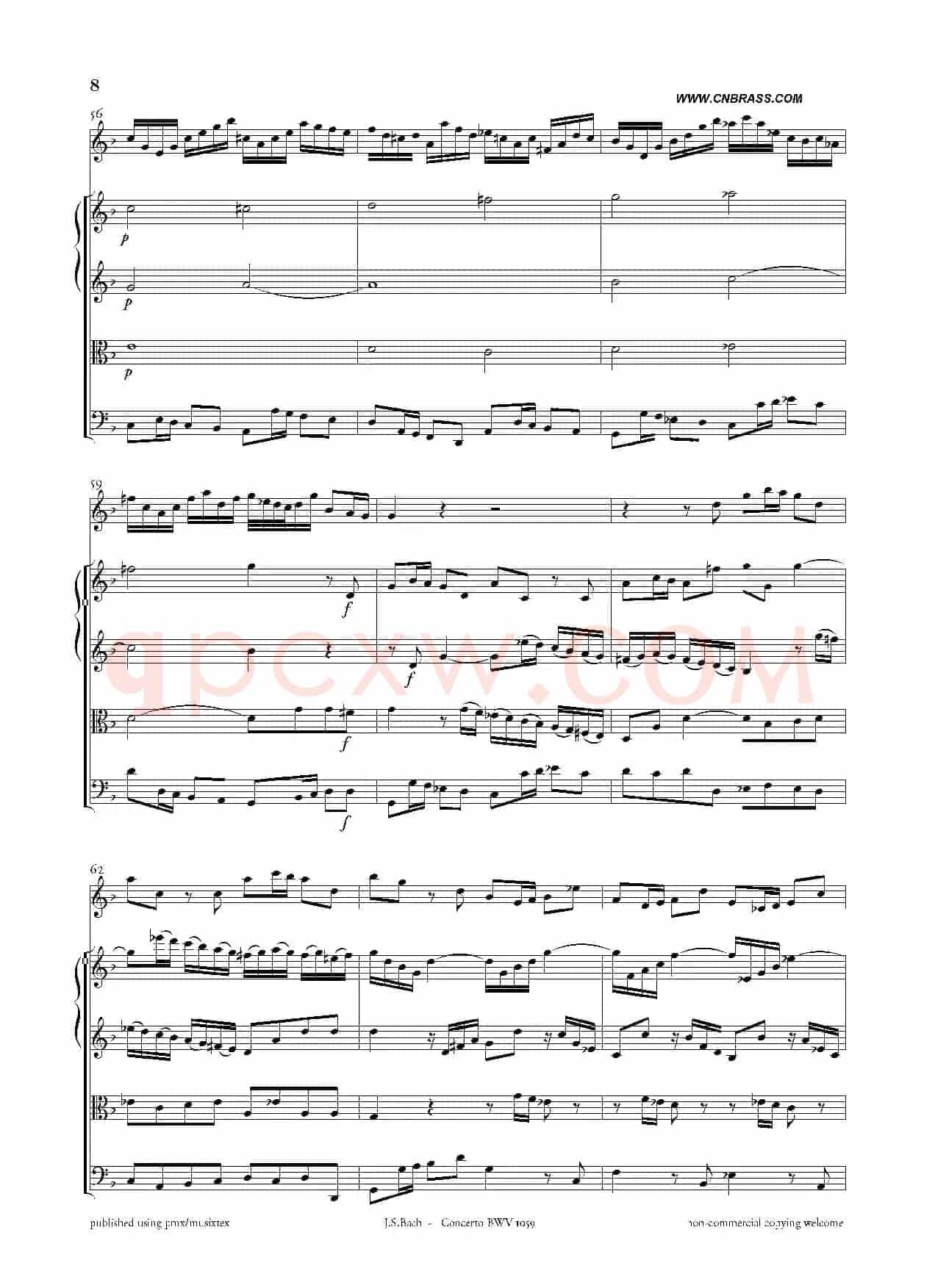 Concerto BWV 1059（双簧管与弦乐D小调协奏曲）