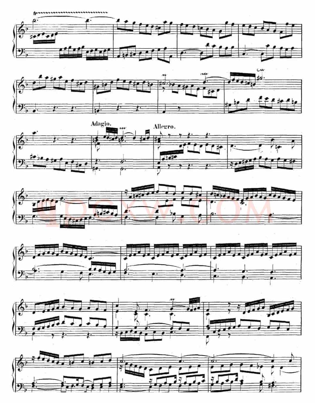 英国组曲No.6 巴赫 d小调 6th Suite BWV 811