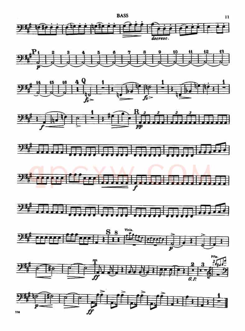 TROUT QUINTET（鳟鱼五重奏）（BASS分谱）