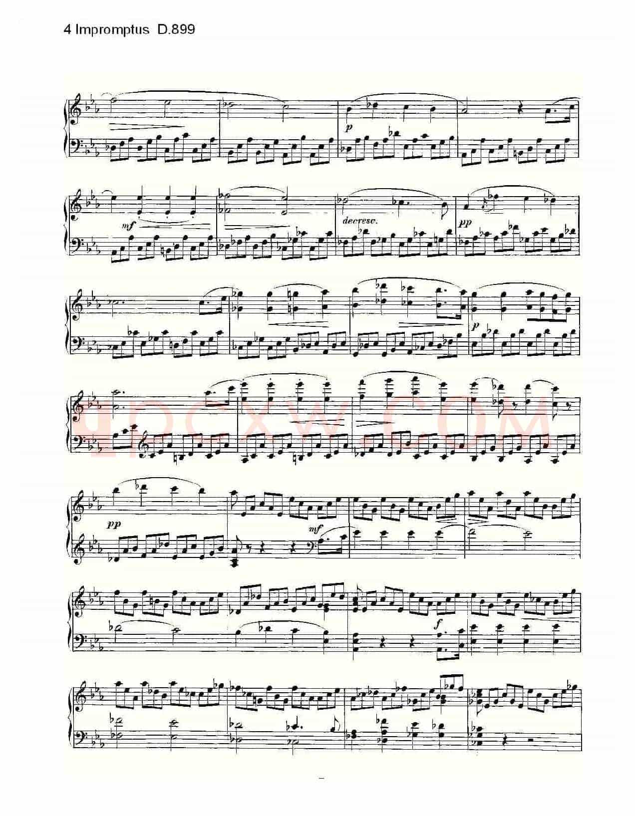 4 Impromptus D.899(4人即兴演奏 D.899)