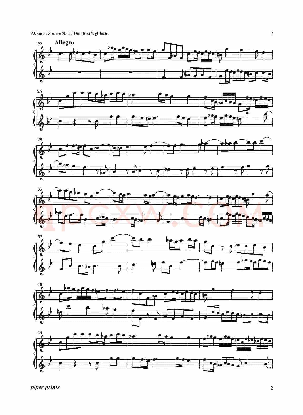 Sonate Nr.10（二重奏）