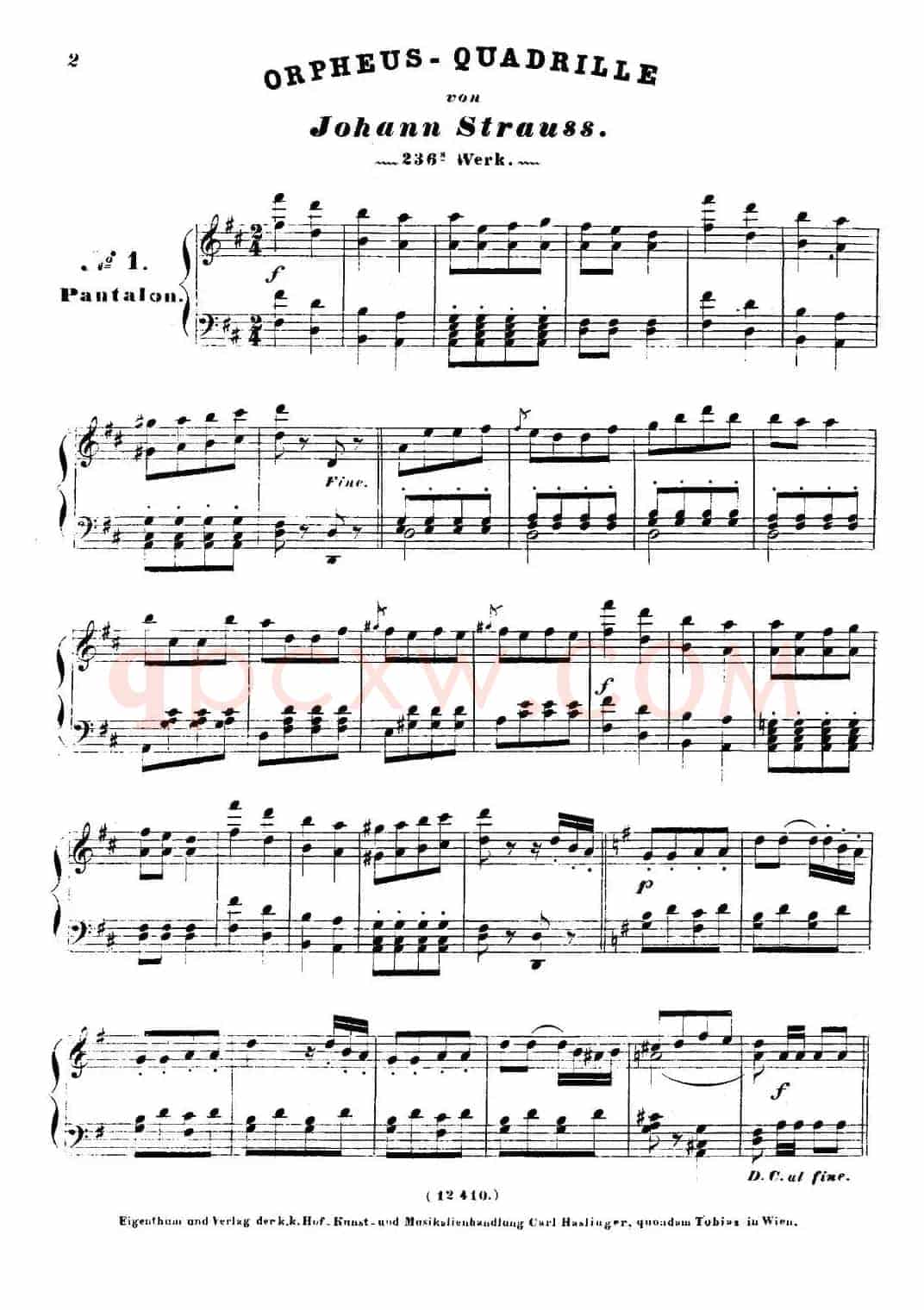 康康舞曲（奥菲斯四对舞）