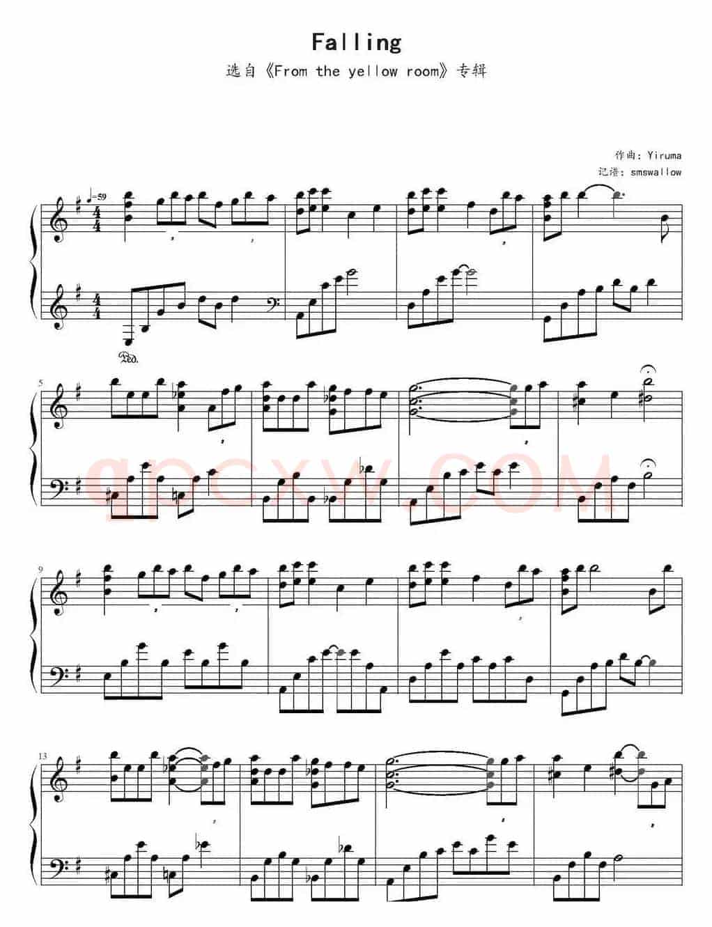 Falling（smswallow记谱版）