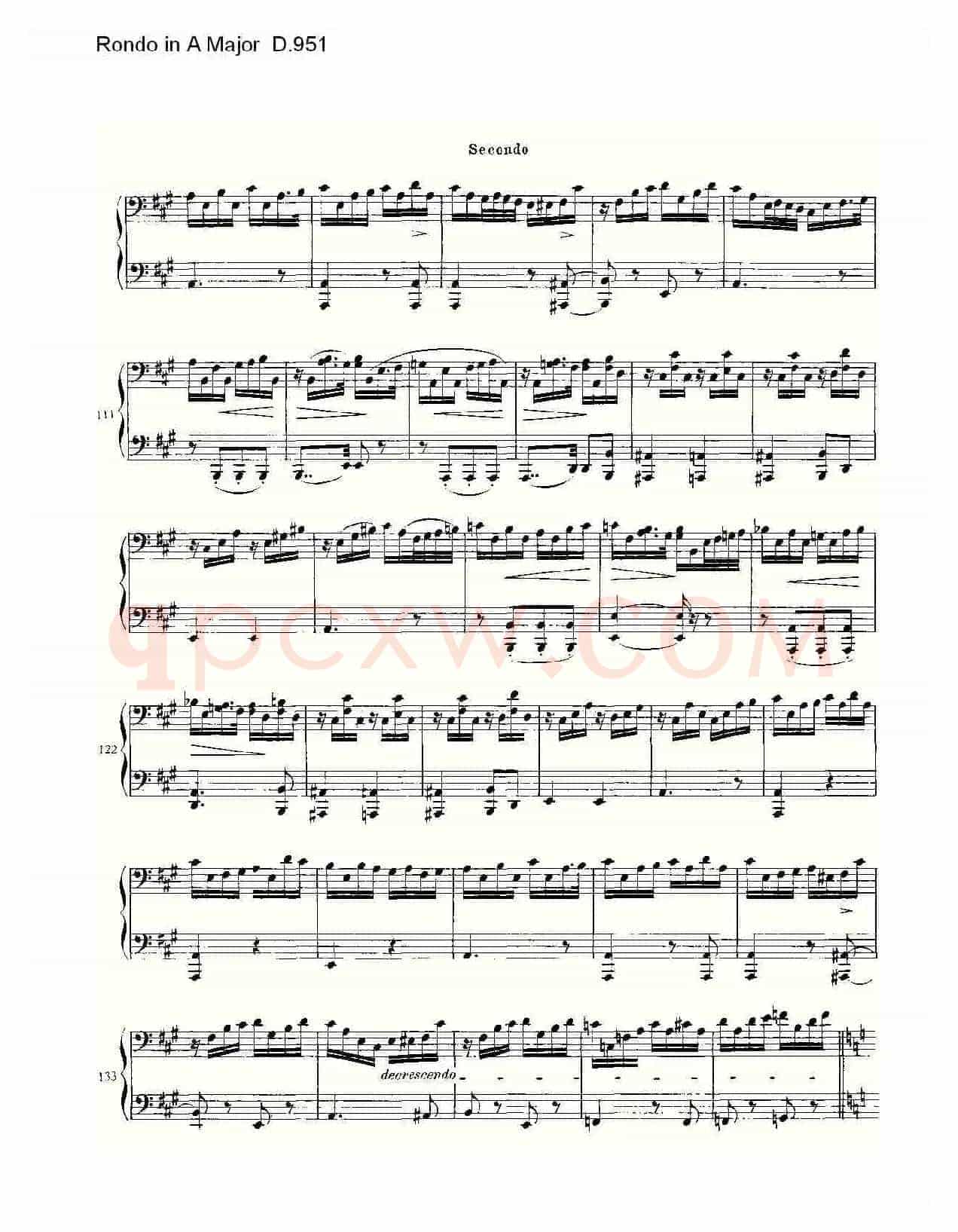Rondo in A Major D.951(A大调回旋曲D.951)