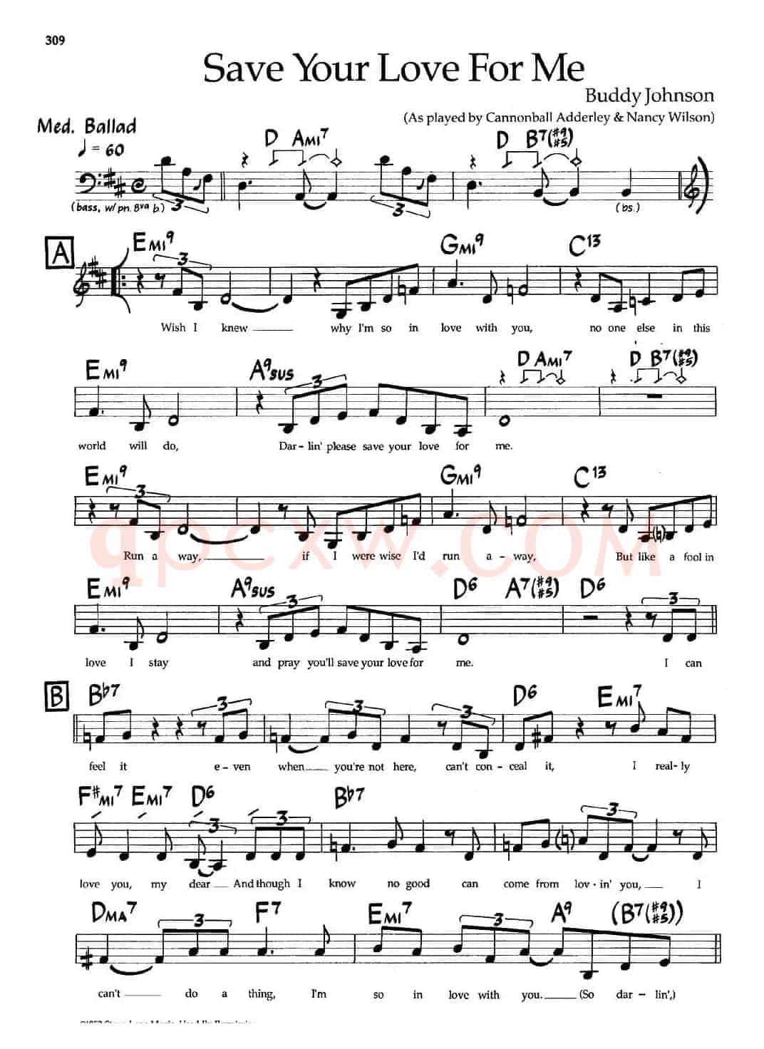 Save Your Love For Me（爵士钢琴曲）