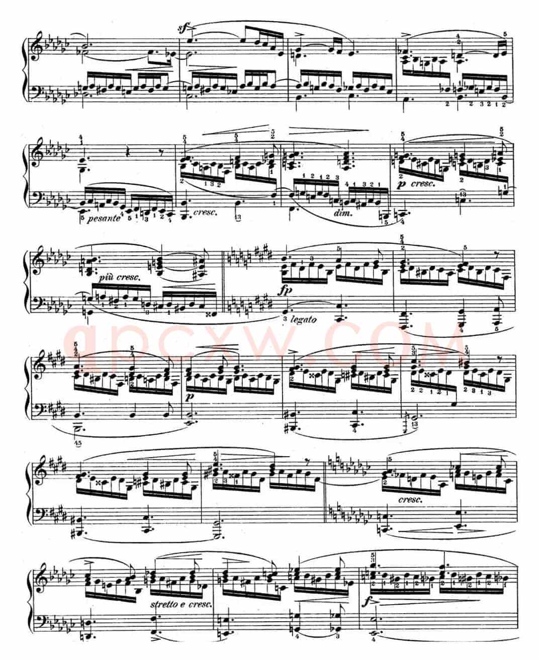 肖邦练习曲6 Op.10 No.6 降e小调 Eb minor