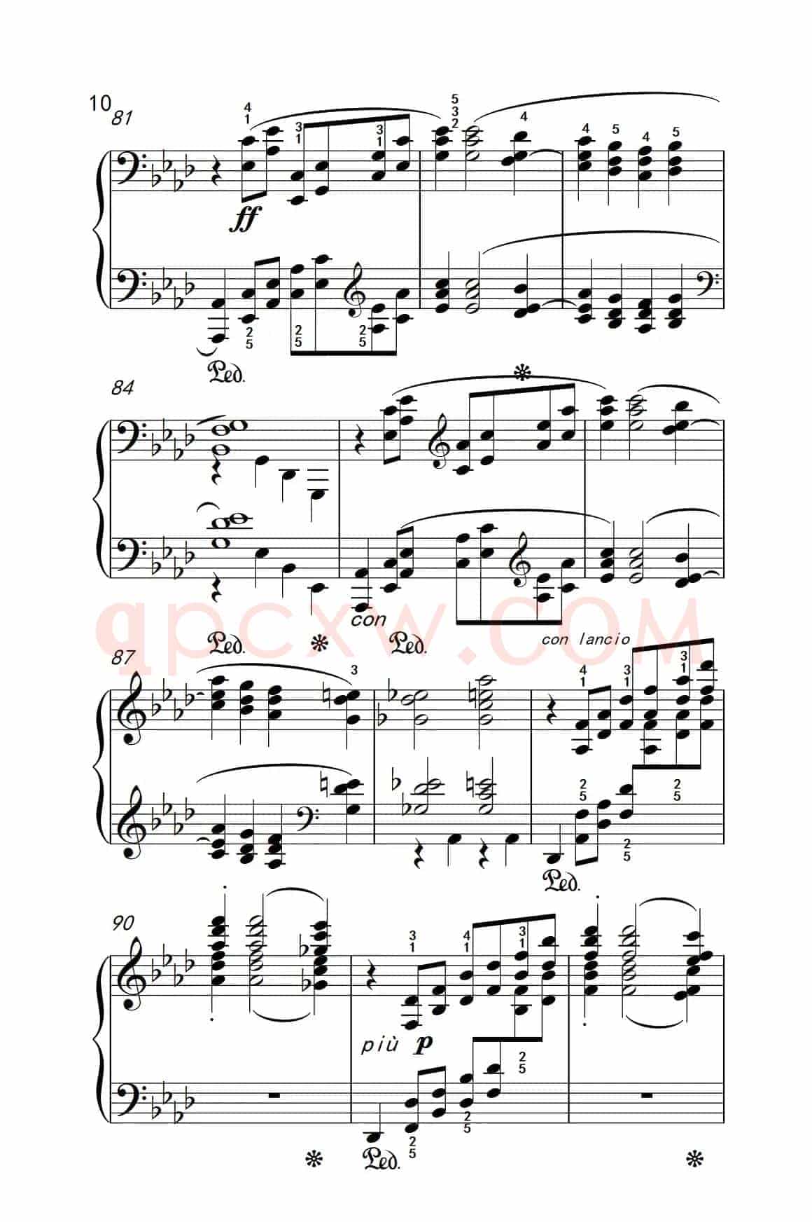 莫什科夫斯基 钢琴练习曲（第十三首）