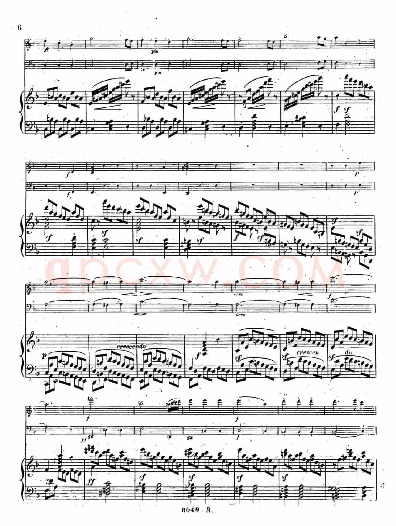 Piano Trio No.1 in d Minor Op.49（d小调第一钢琴三重奏·第一乐章）