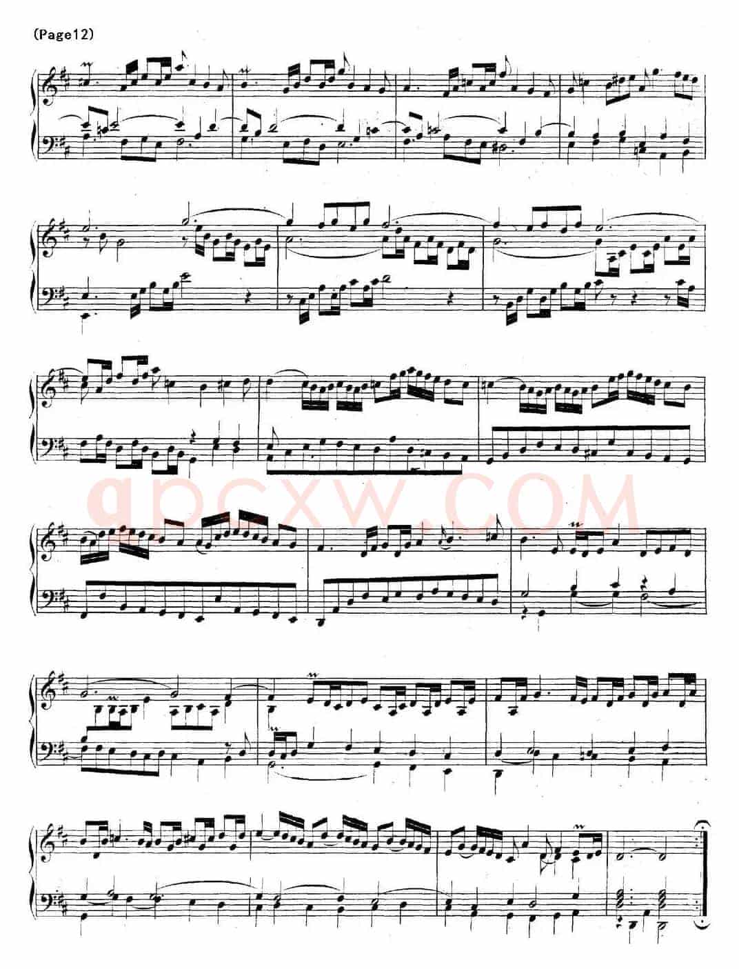 帕蒂塔6首德国组曲（No.4 D大调 巴赫 Partita D Major BWV 828）