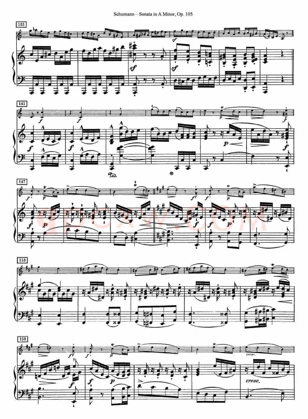 Violin Sonata in A minor Op.105（小提琴+钢琴伴奏）