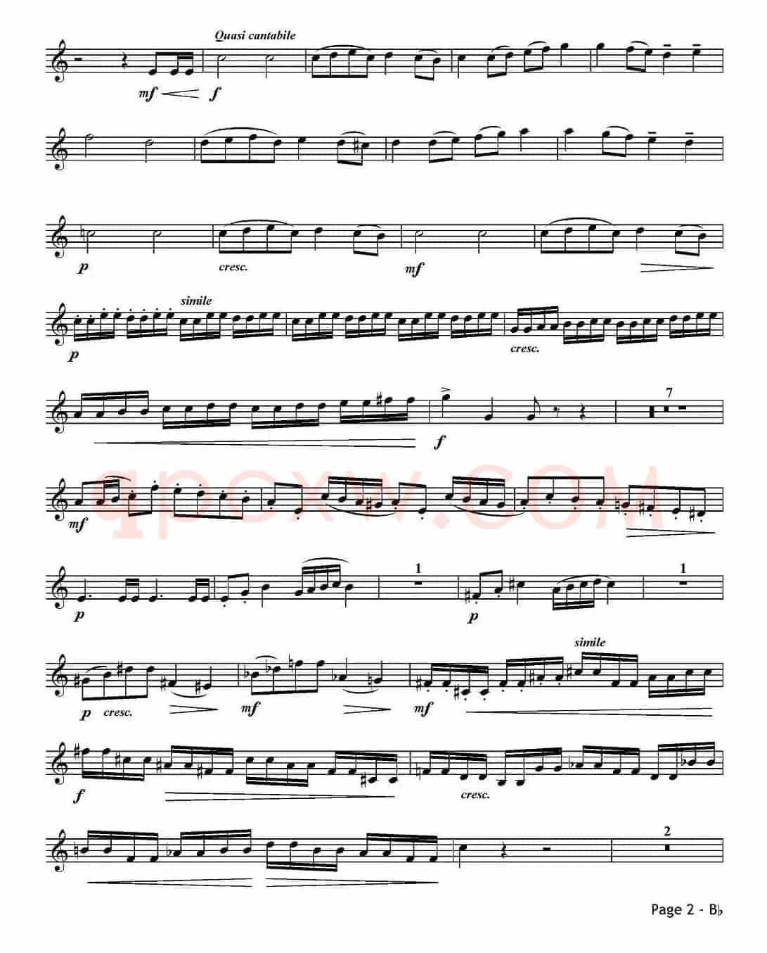 Concert Etude （音乐会练习曲、Bb调）（小号）