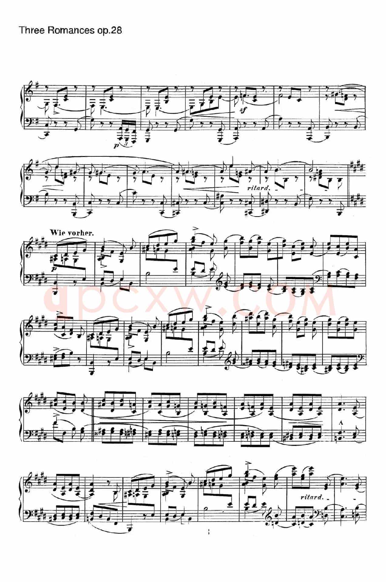 3 Romances Op.28(3首浪漫曲·Ⅲ)