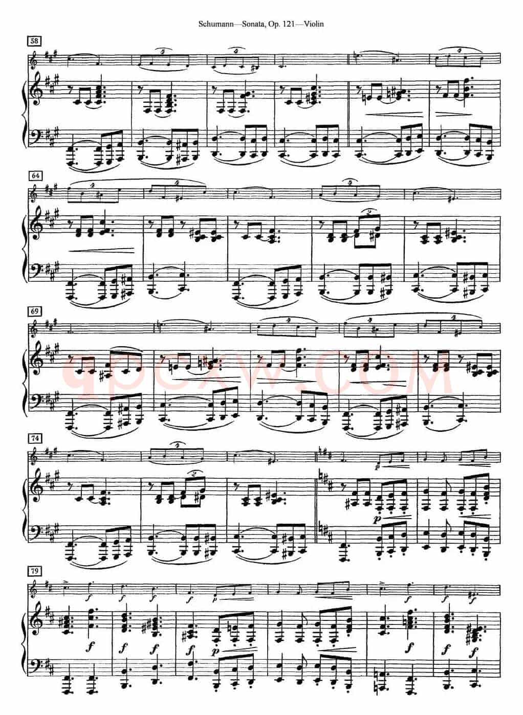 Violin Sonata Op.121（小提琴+钢琴伴奏）