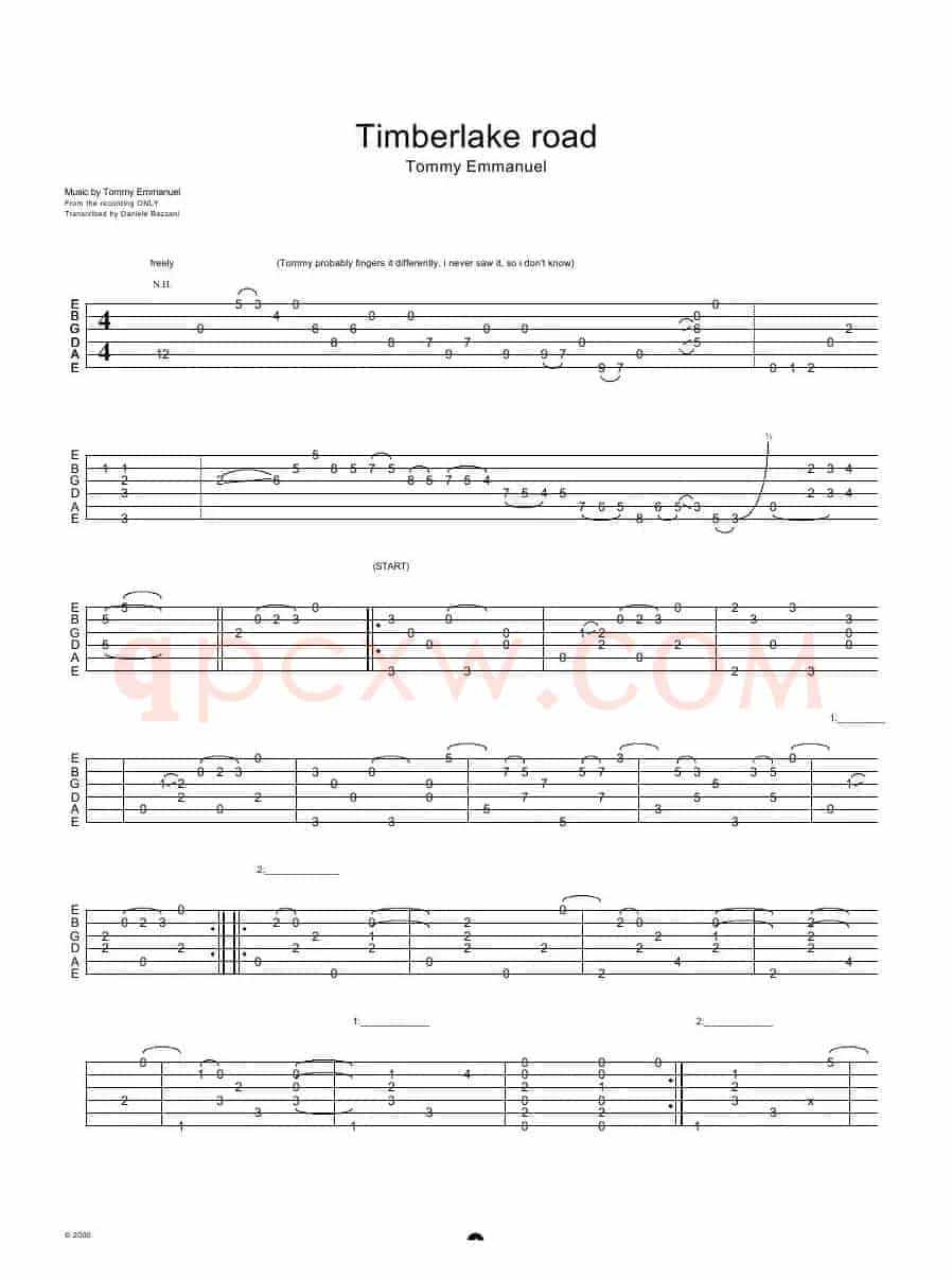 tommy emmanuel：timberlake road（指弹吉它）