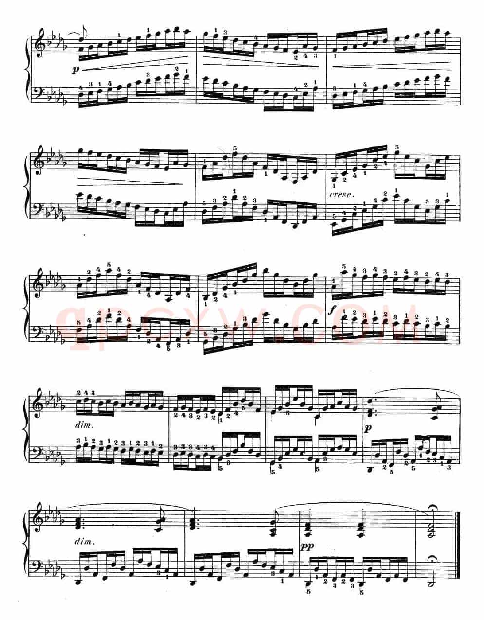 《车尔尼钢琴手指灵巧初步练习曲》OP.636-18