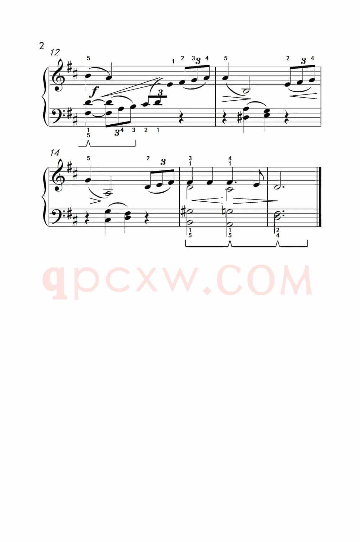 第五交响曲（约翰·汤普森 成人钢琴教程 第二册）