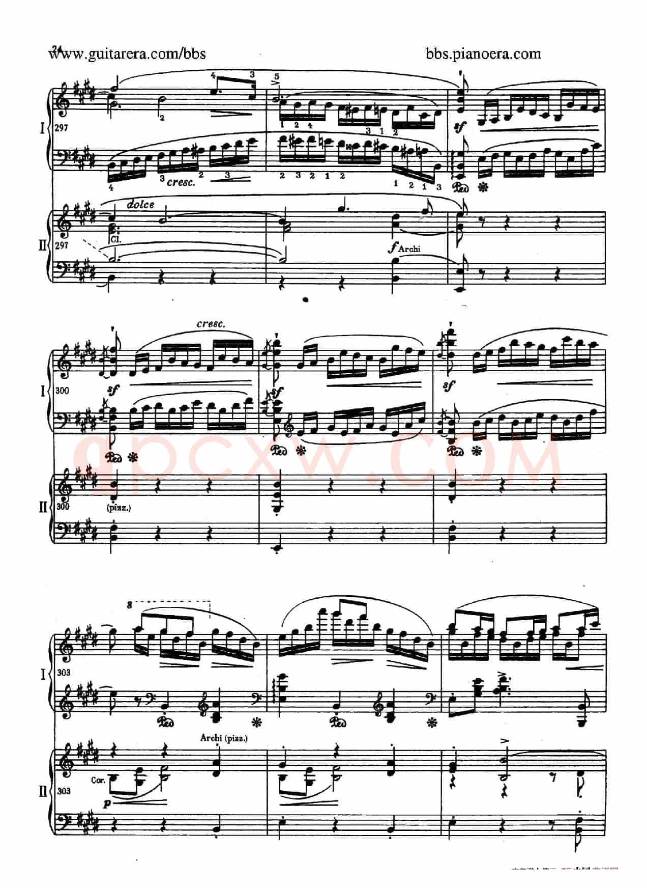 e小调第一钢琴协奏曲 Op.11(双钢琴版·第一乐章)