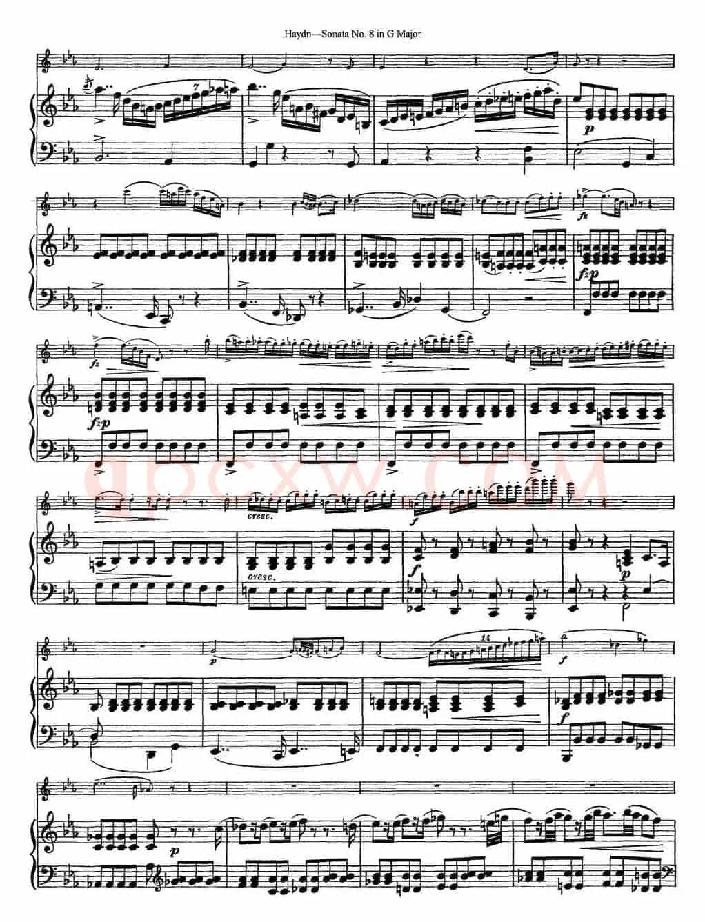 Violin Sonata No.8 in G Major（小提琴+钢琴伴奏）