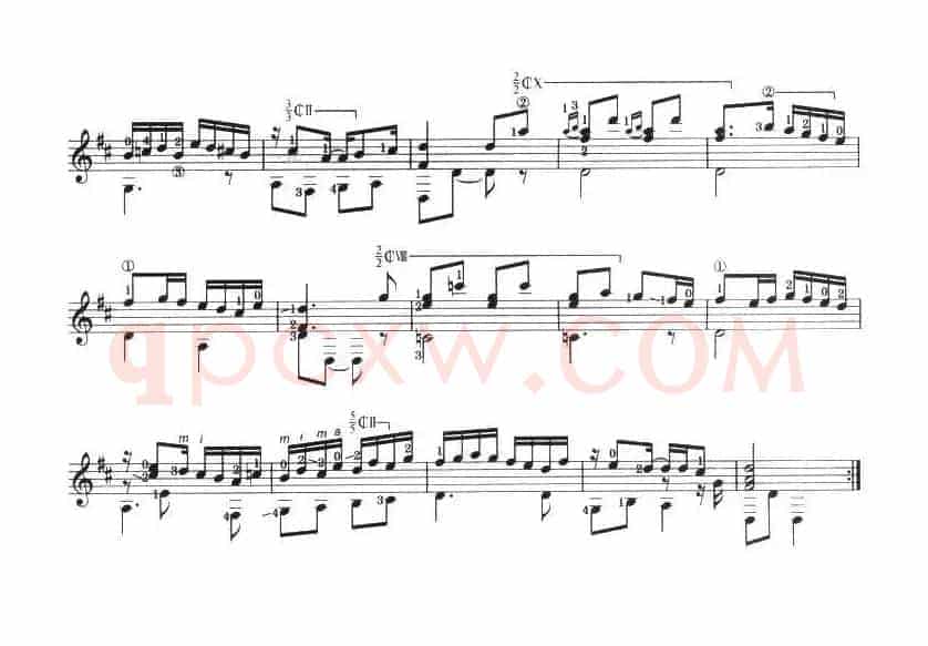 古典吉他考级八级外国乐曲A组（2、贵妇人）