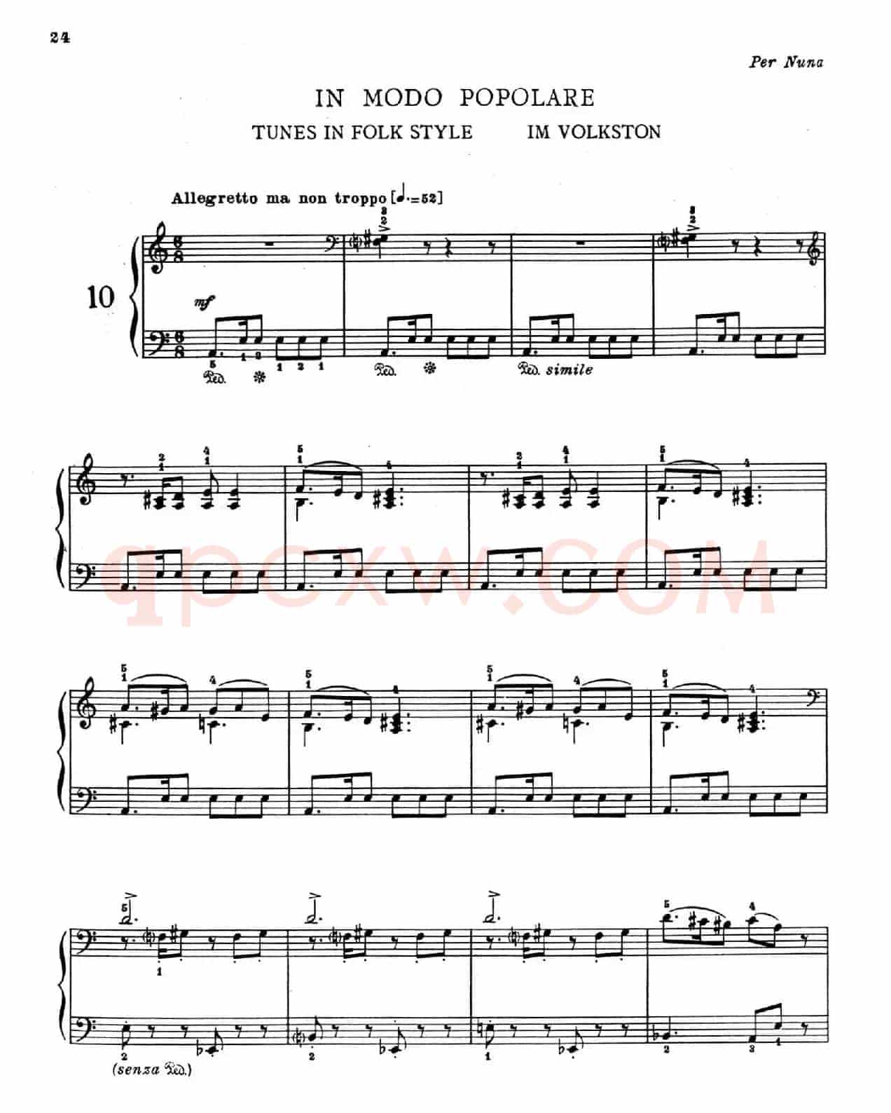 Children's Album Book 1 Op.62(儿童钢琴曲集·10)