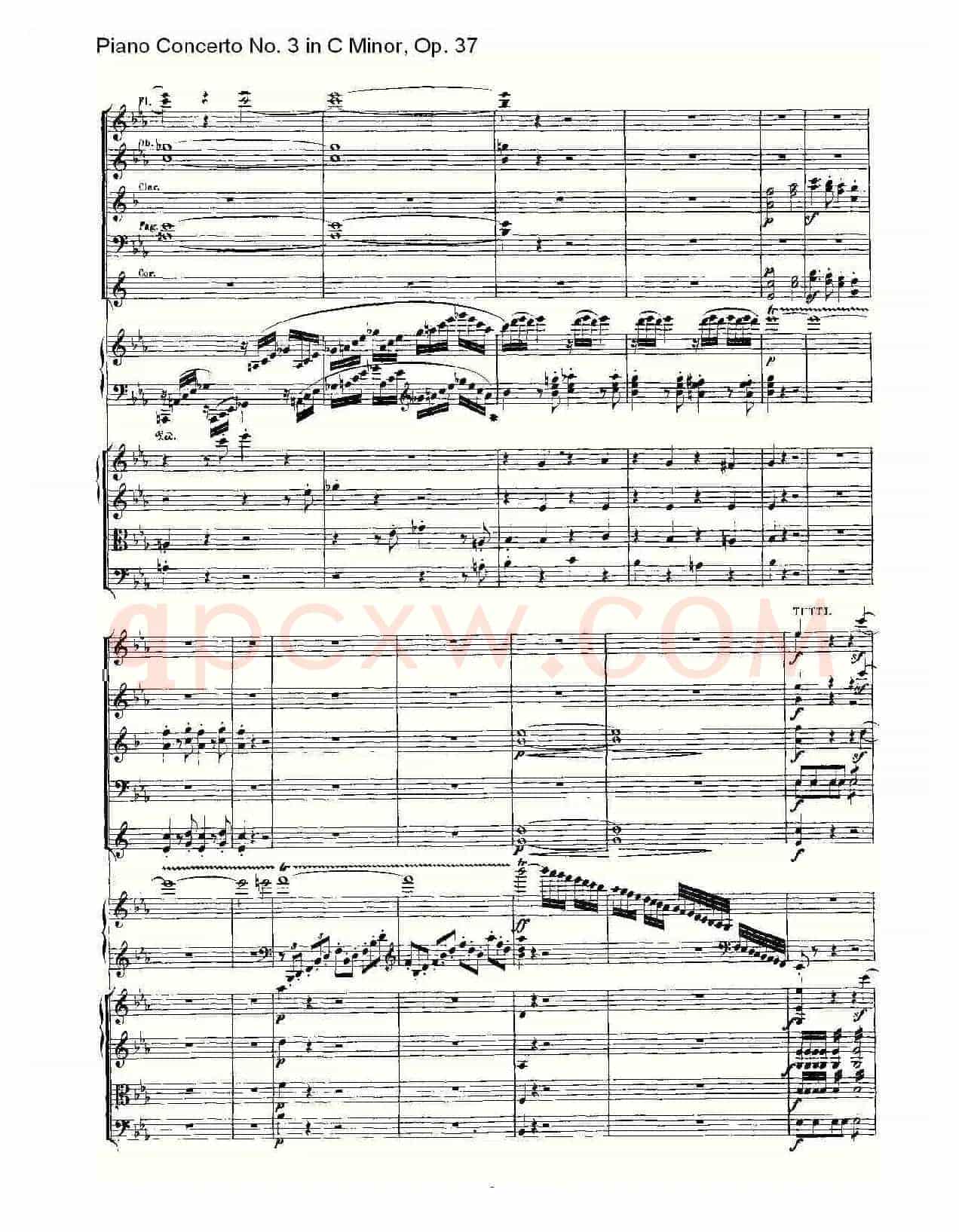 C小调钢琴第三协奏曲 Op.37 第一乐章