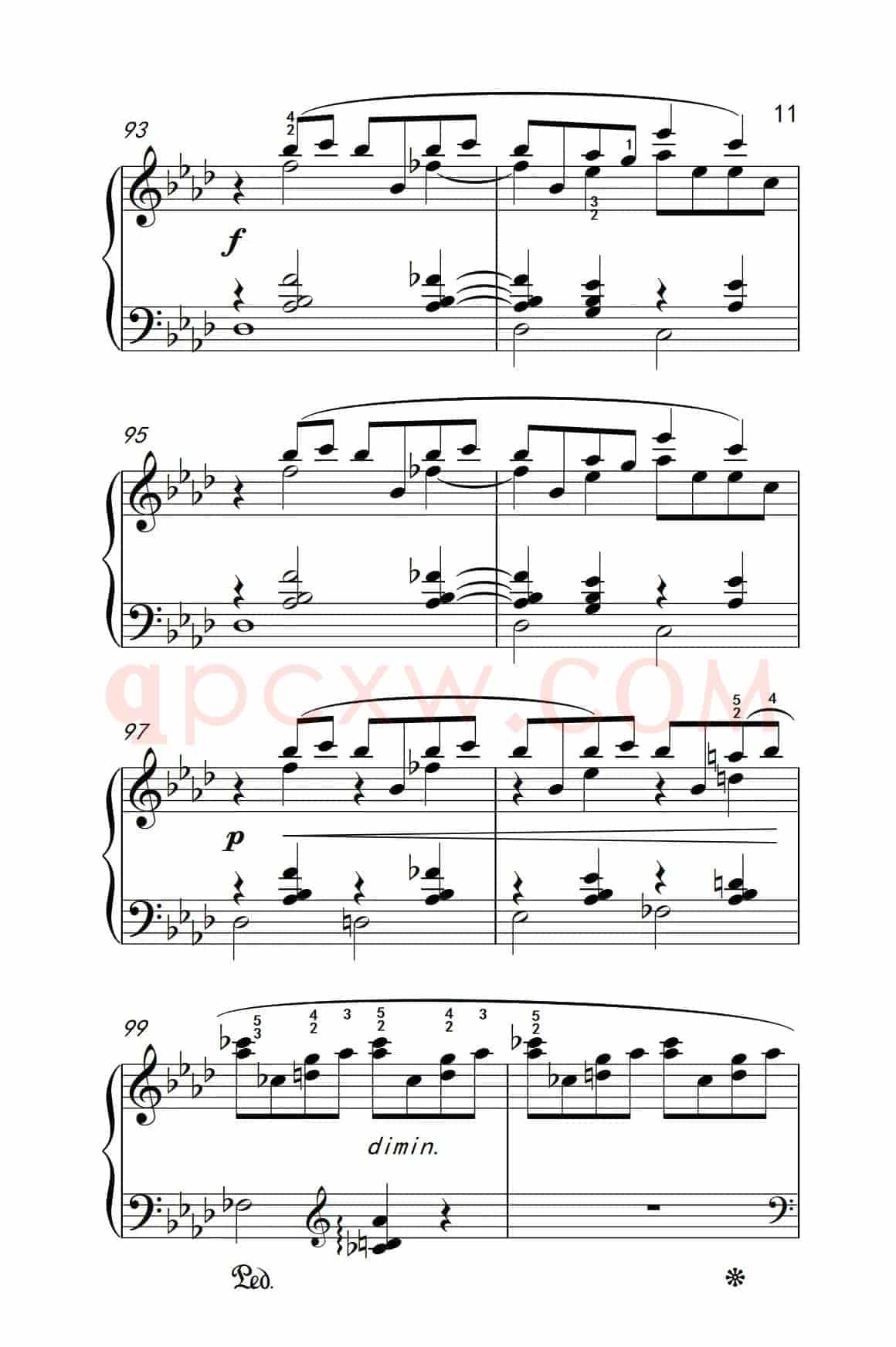 莫什科夫斯基 钢琴练习曲（第十三首）