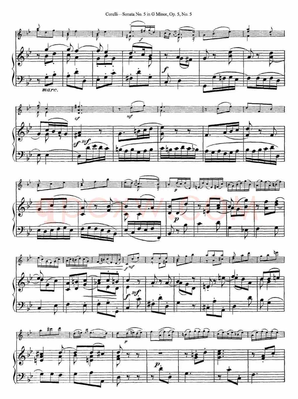 Sonata No.5 in G MinorOp.5 No.5（小提琴+钢琴伴奏）