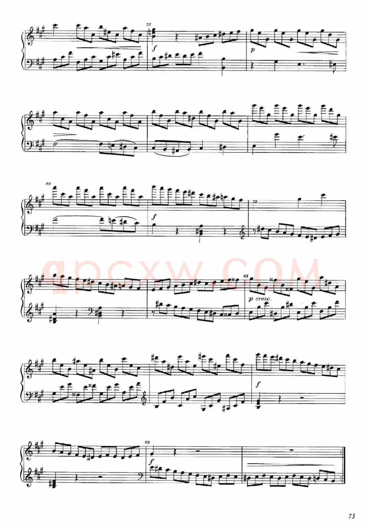 A大调钢琴大奏鸣曲（Grobe Sonate in A Major WWV 26）