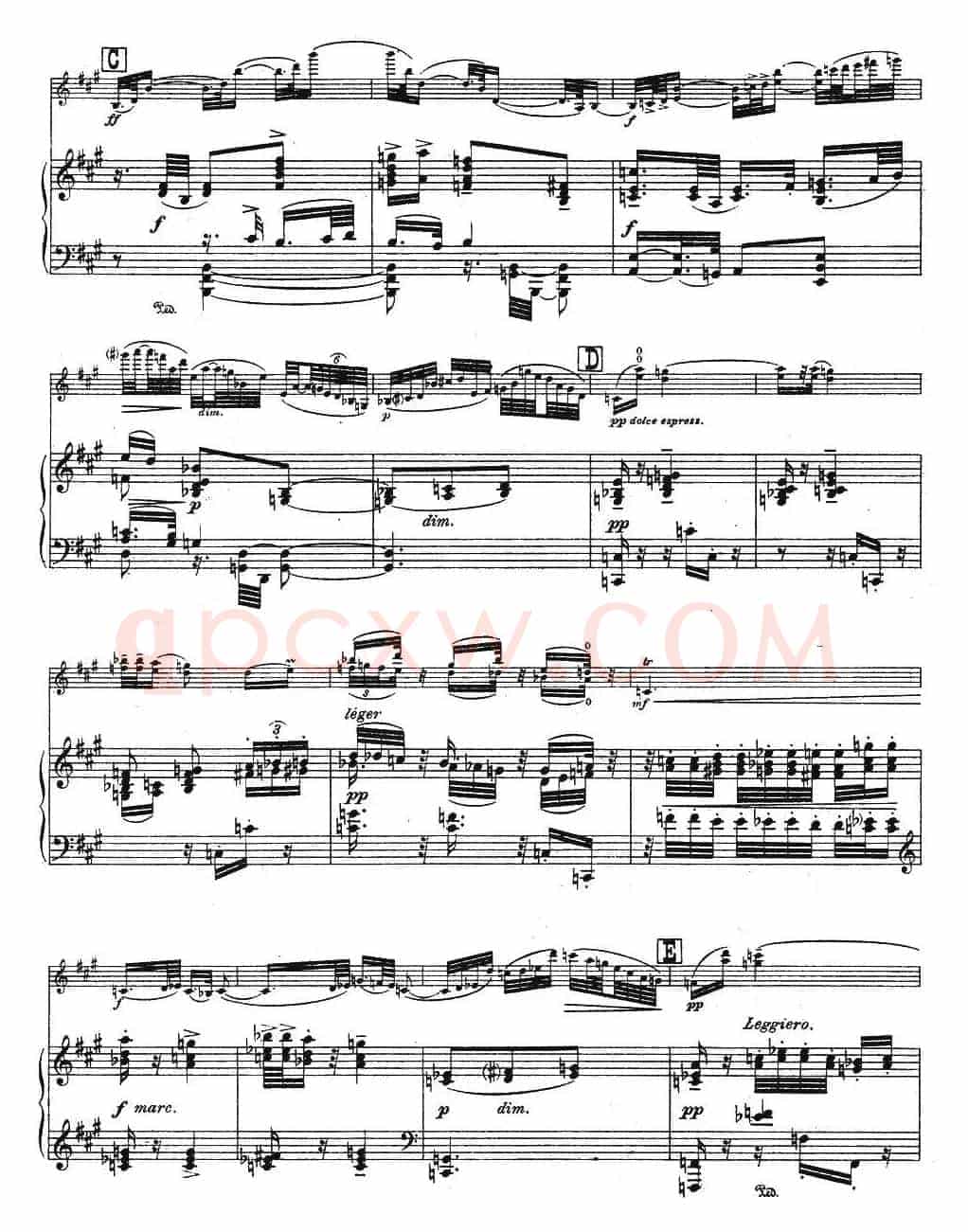 伊萨伊作品集：Divertimento（小提琴+钢琴伴奏）