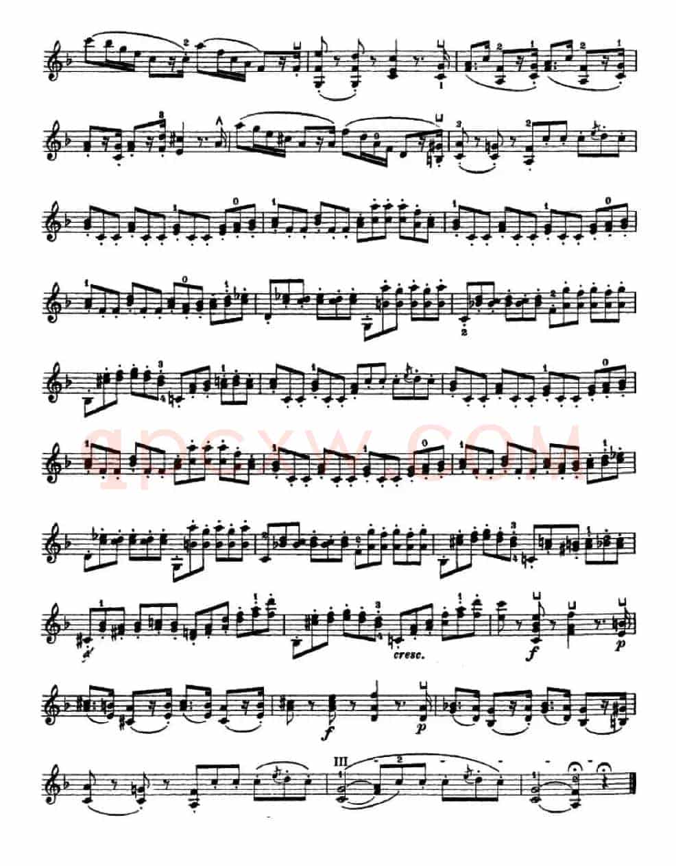 让·德尔菲·阿拉尔-12首小提琴隨想练习曲之23