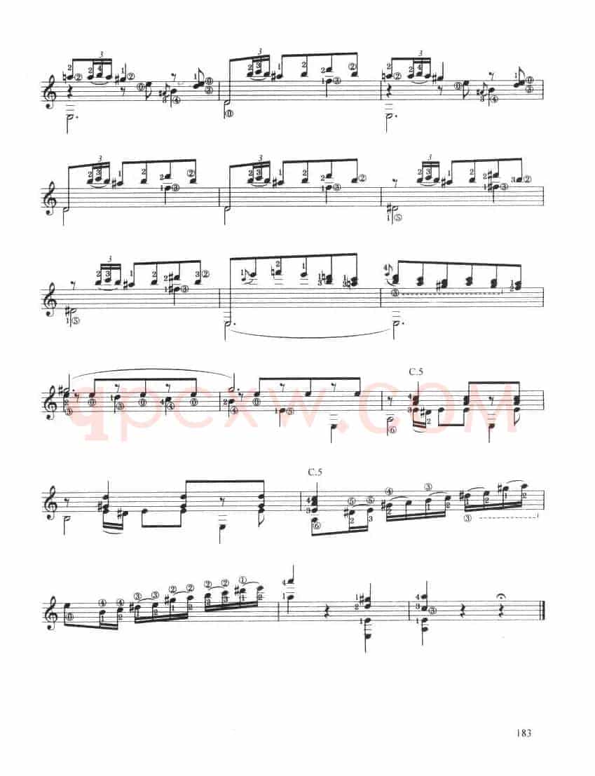 古典吉他考级九级外国乐曲B组（1、西班牙小夜曲）