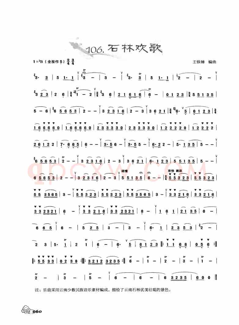 葫芦丝曲精选：石林欢歌