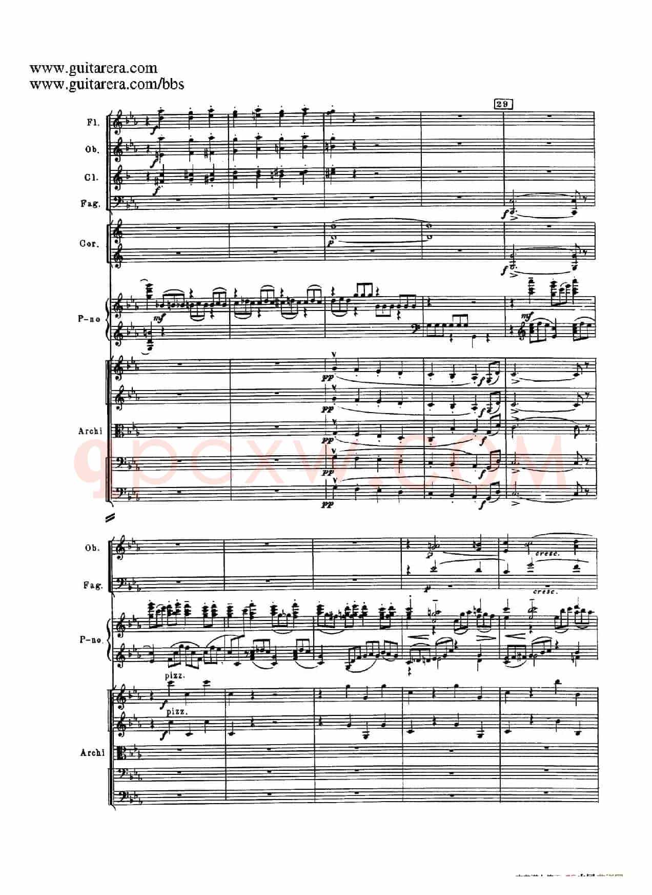 c小调第二钢琴协奏曲 Op.18（第三乐章总谱P1——12）