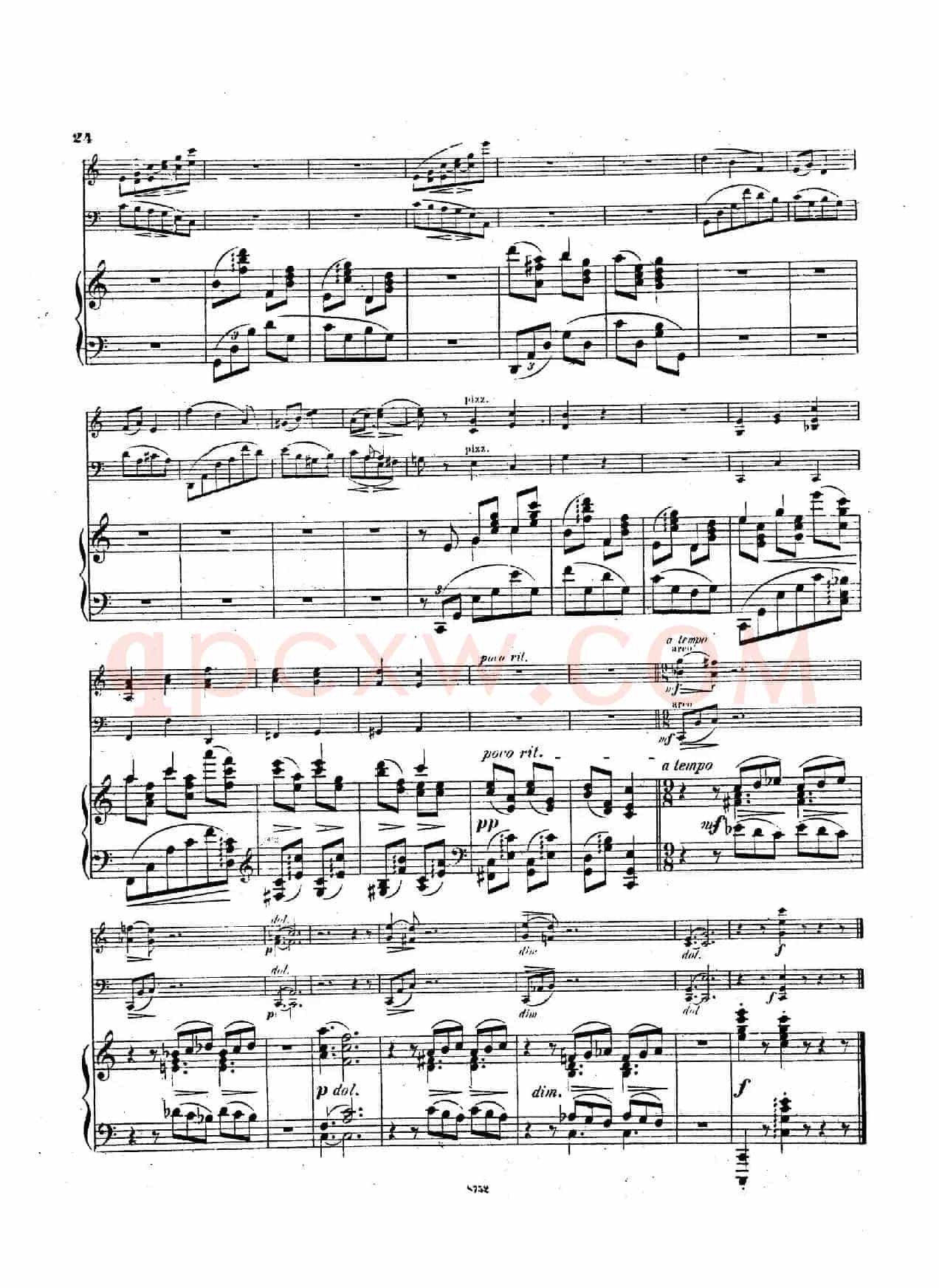 Piano Trio No.3 in c Minor Op.101(c小调第三钢琴三重奏)