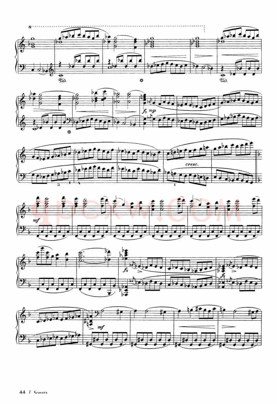 Piano Sonata in F Maj Op·12 （F大调钢琴奏鸣曲·第一乐章）