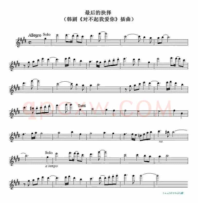 最后的抉择（韩剧《对不起我爱你》插曲）