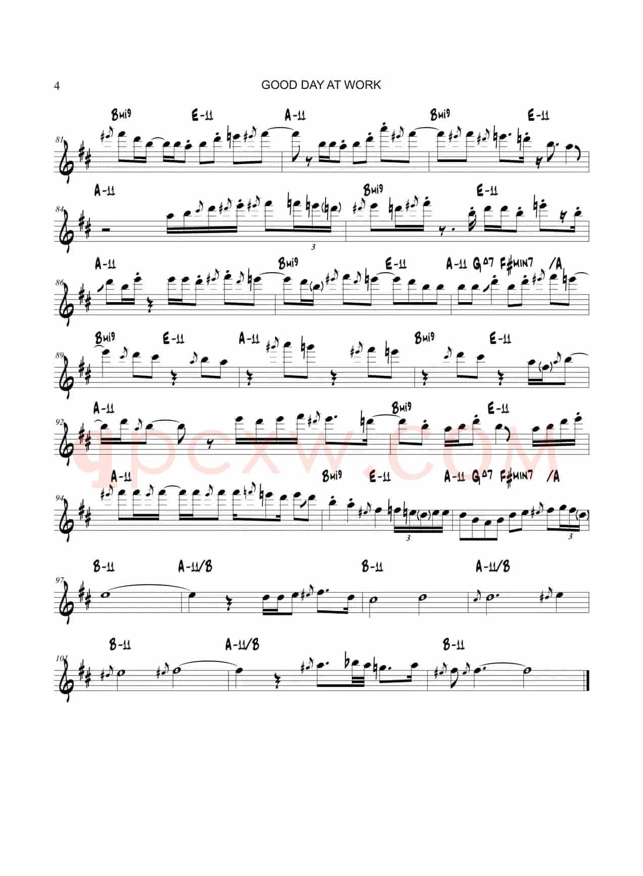 Good Day At Work（次中音萨克斯）