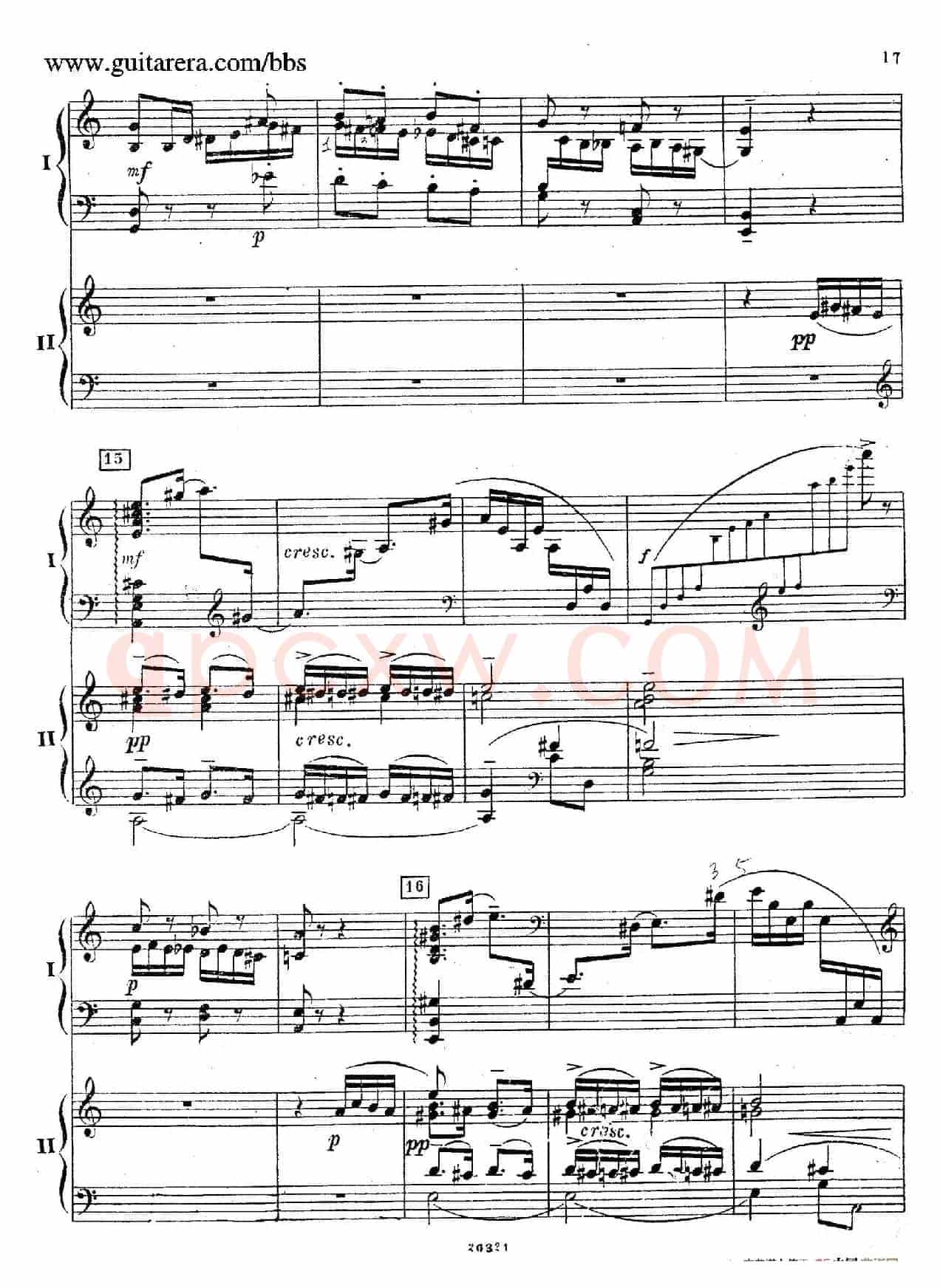 Rhapsody On A Theme Of Paganini Op.43(帕格尼尼主题狂想曲·双钢琴)(P1——20)