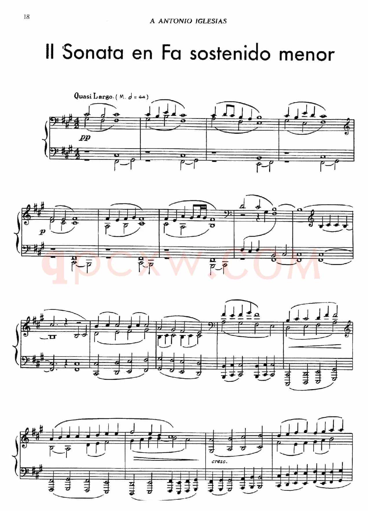 5首卡斯蒂利亚奏鸣曲(Ⅱ sonata en fa sosotenido menor)