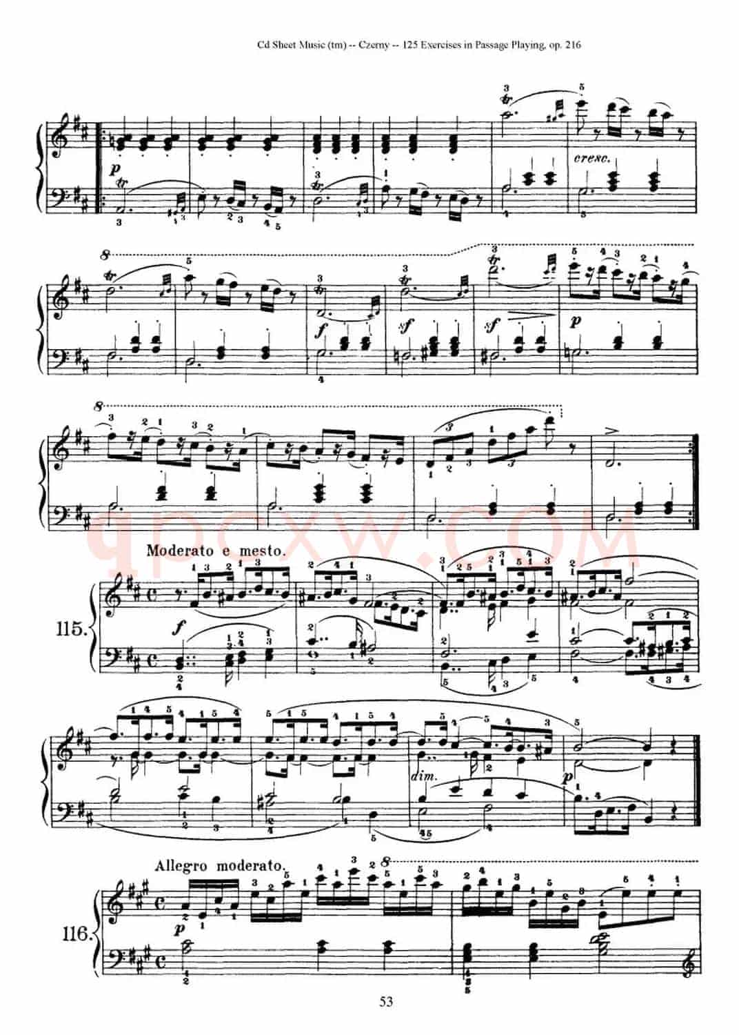 125 Exercises in Passage Playing Op.261（车尔尼125首钢琴短乐句练习曲（112——125））