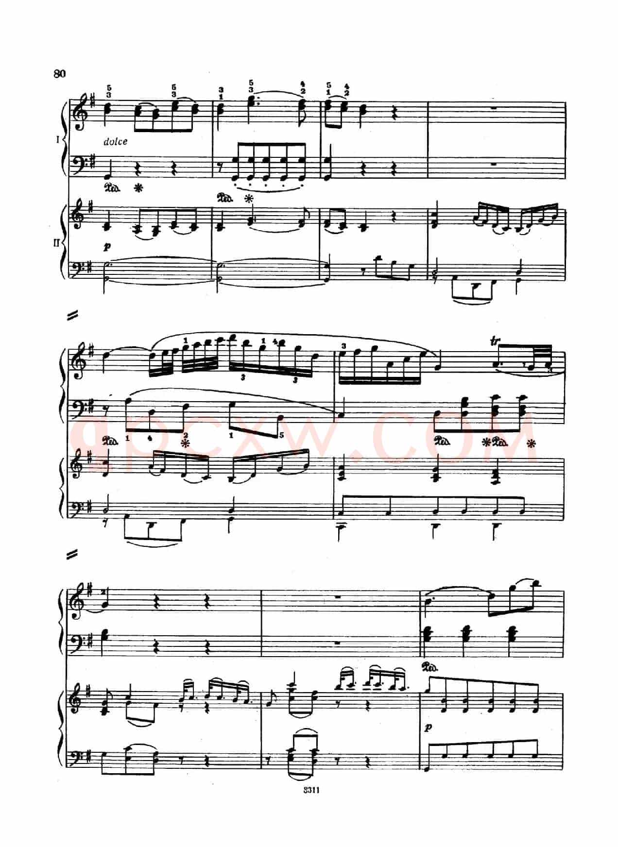 Concerto no 5 K 175 - 2 Piano(Ⅱ)