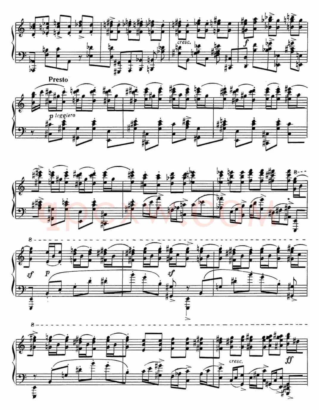 拉赫玛尼诺夫 音画练习曲14或15 Etudes tableaux Op.39 No.6