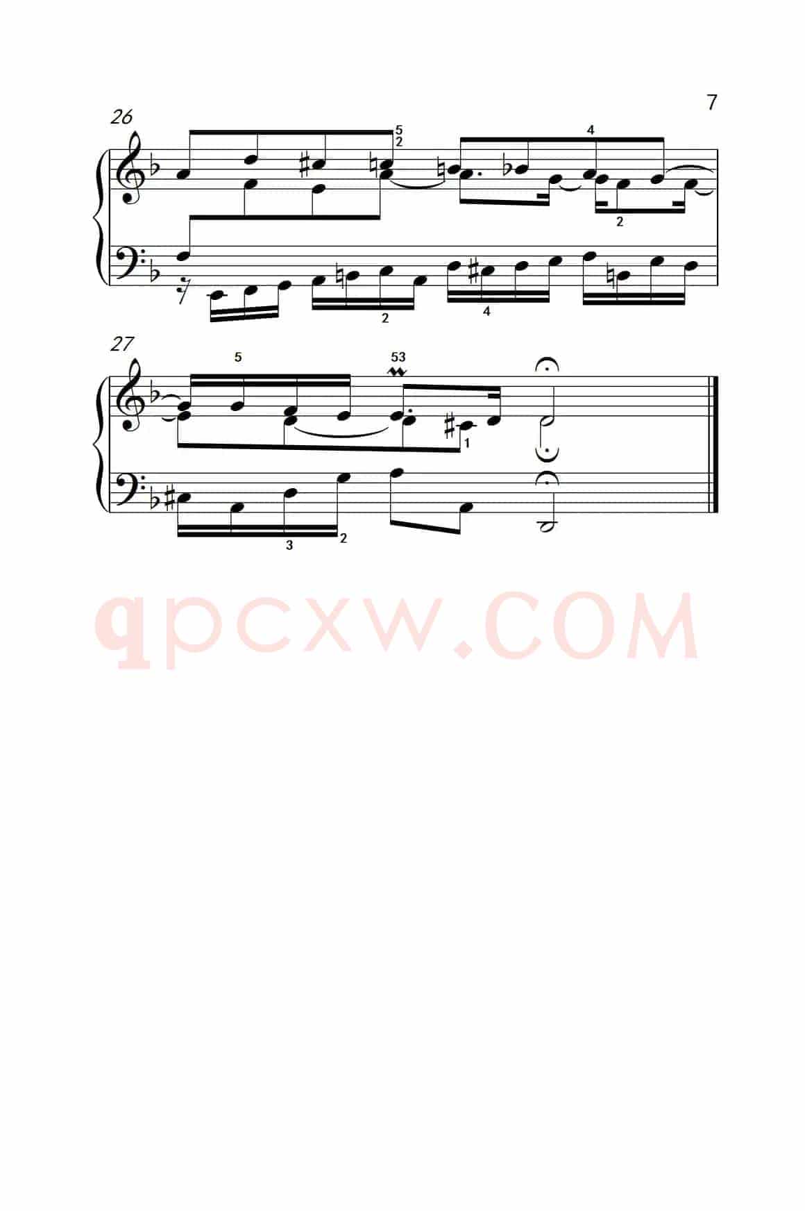 第八级1.d小调赋格曲（中央音乐学院 钢琴（业余）考级教程 7-9级）