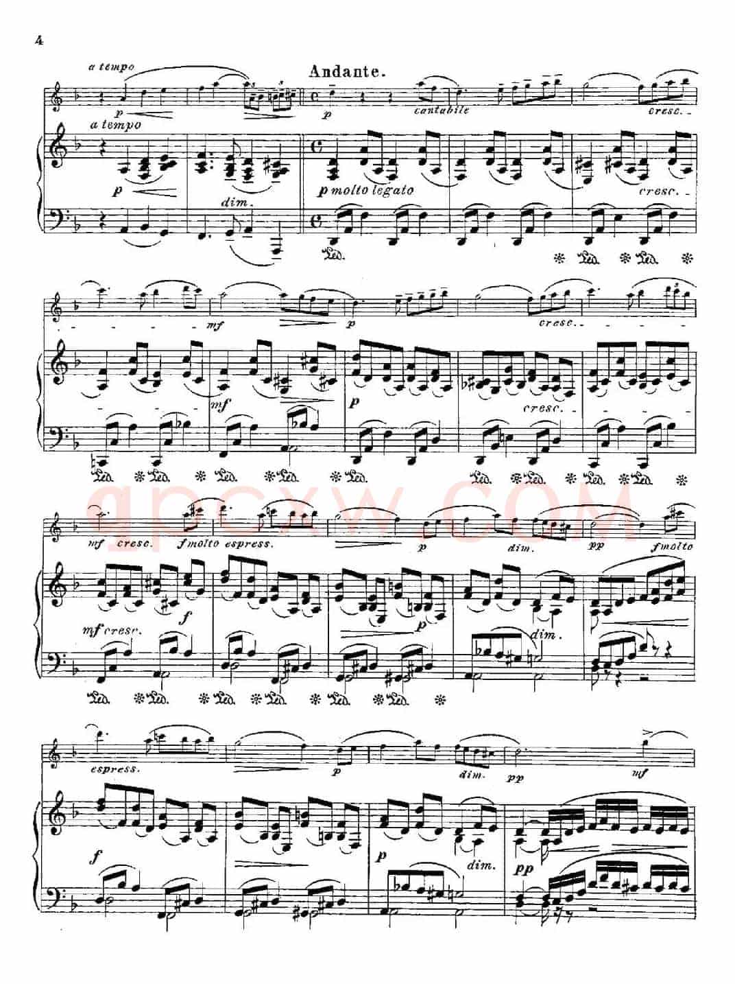 Fantaisies nationales. Suedois.（Op.59 No.4）（长笛+钢琴伴奏）